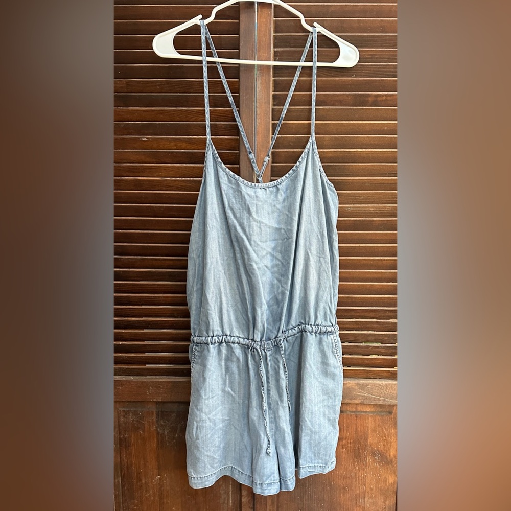 Gap Ladies Romper, faux light denim, L